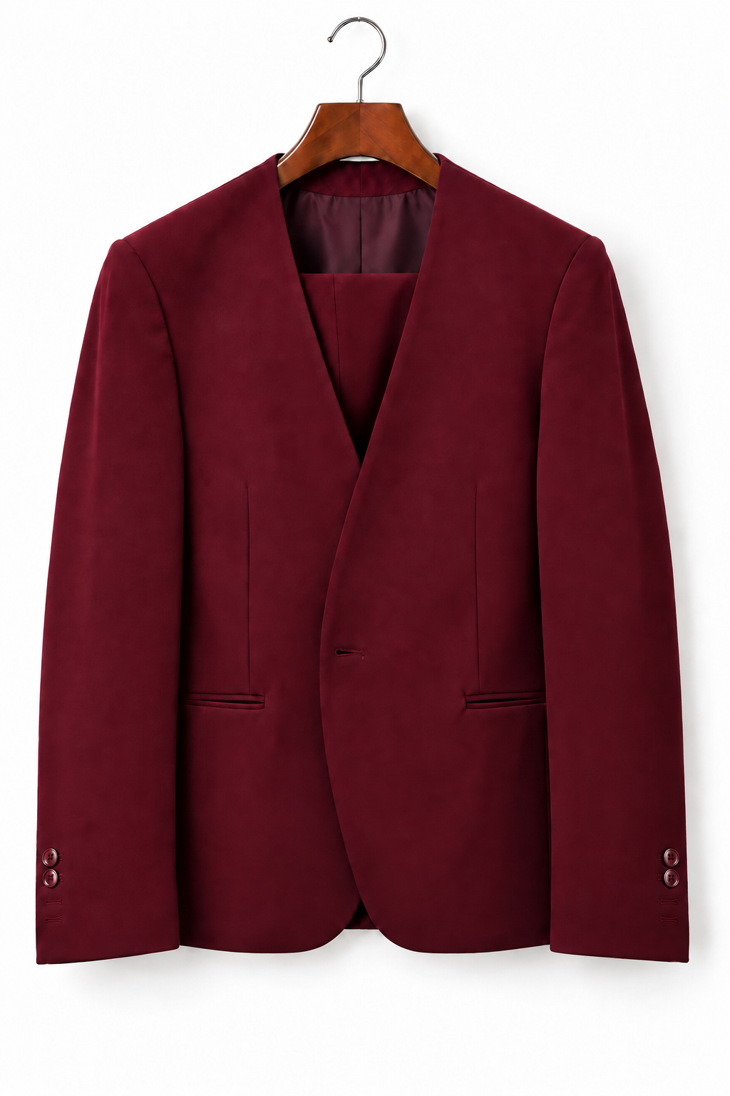 Abito Collarless AI Bordeaux