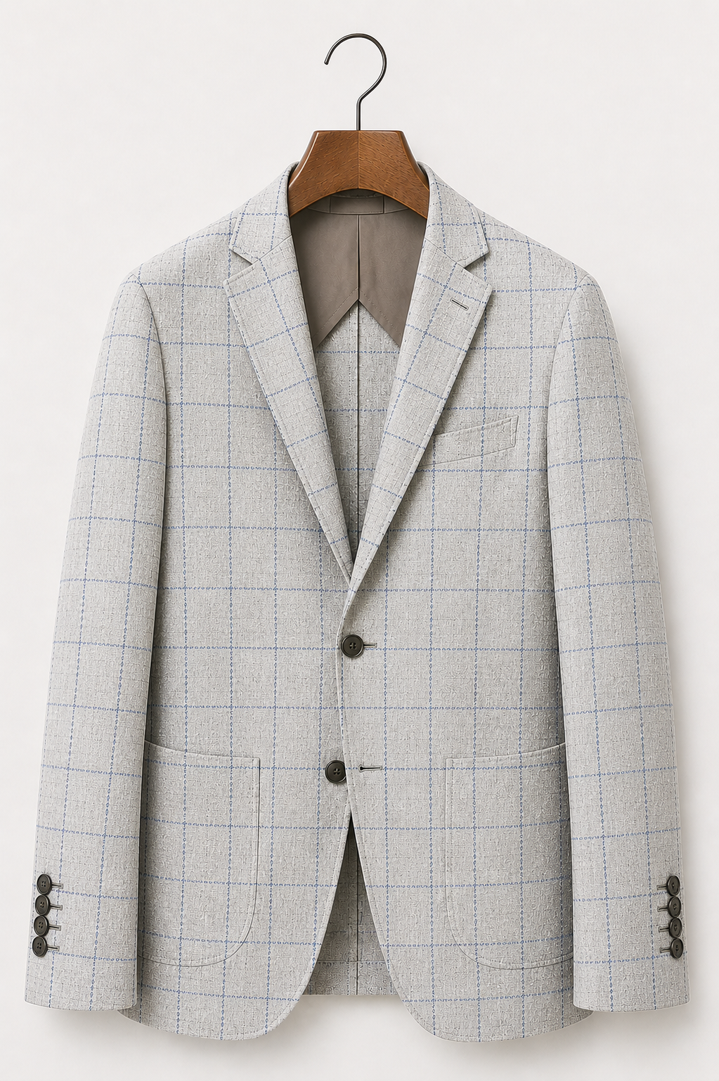 Giacca Lino Check