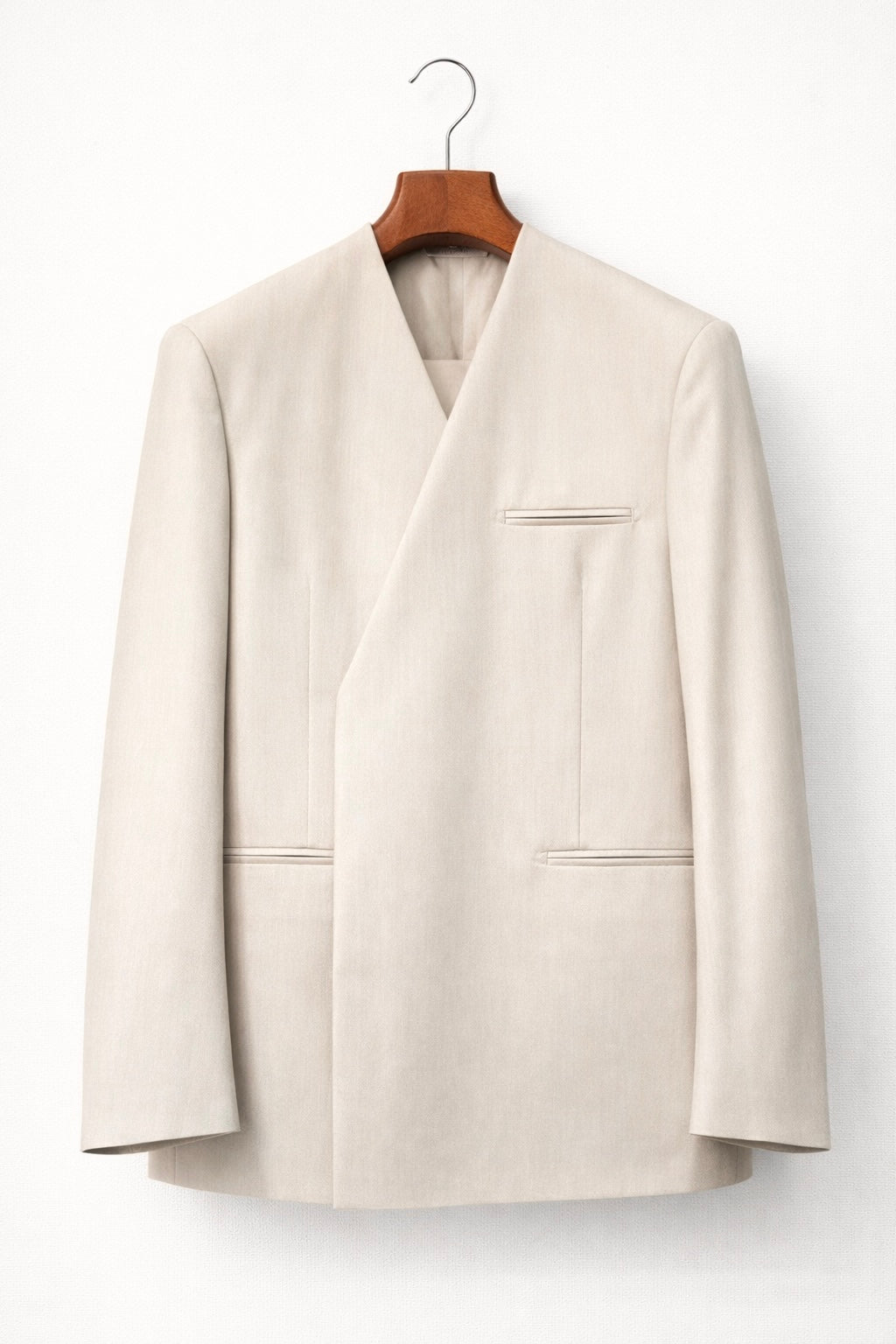 Abito Collarless Sabbia