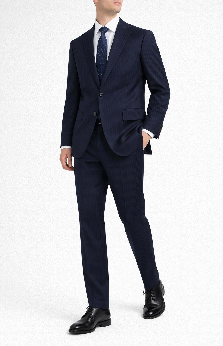 Abito Gessato Navy
