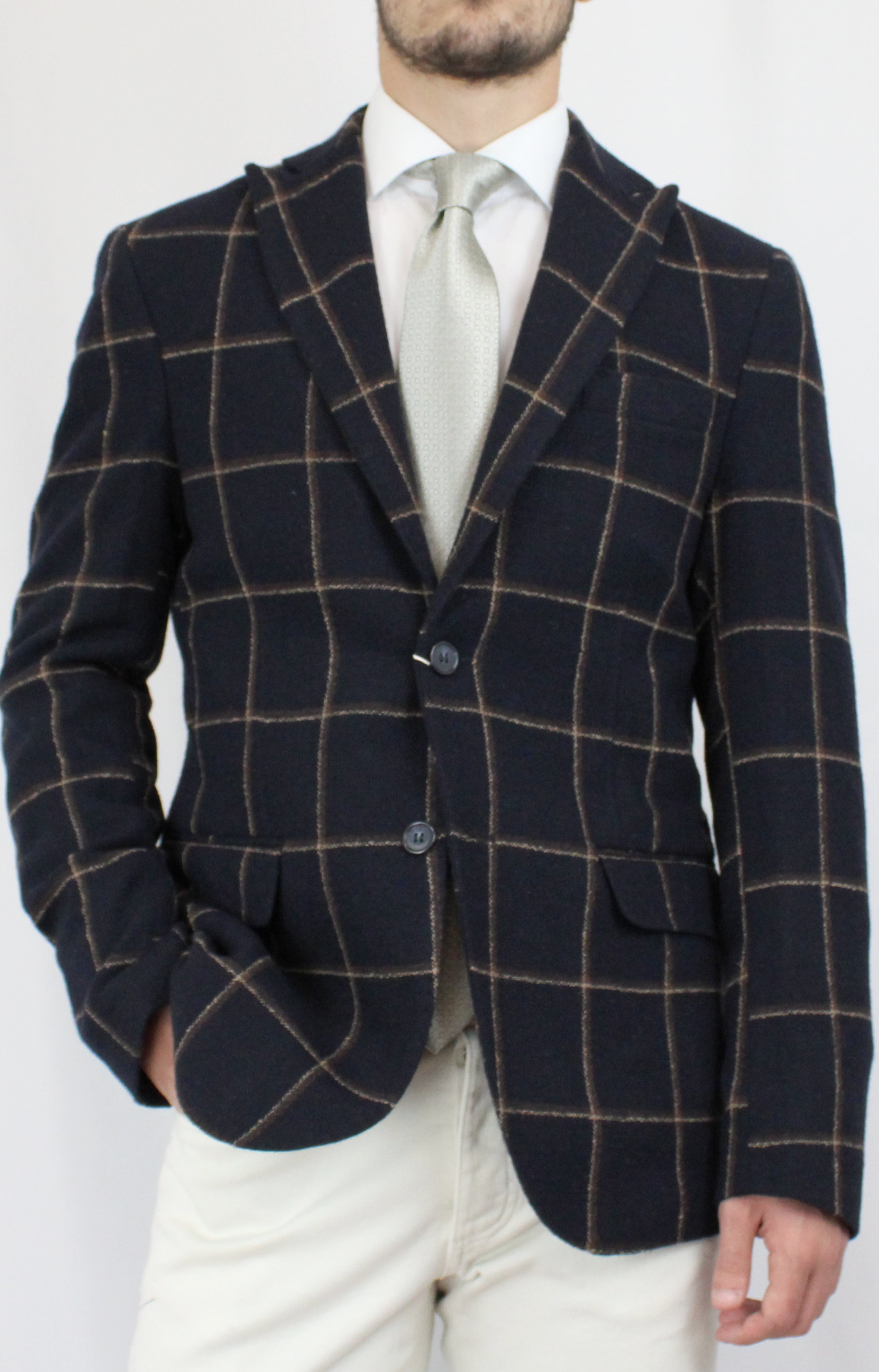Giacca Quadri Navy