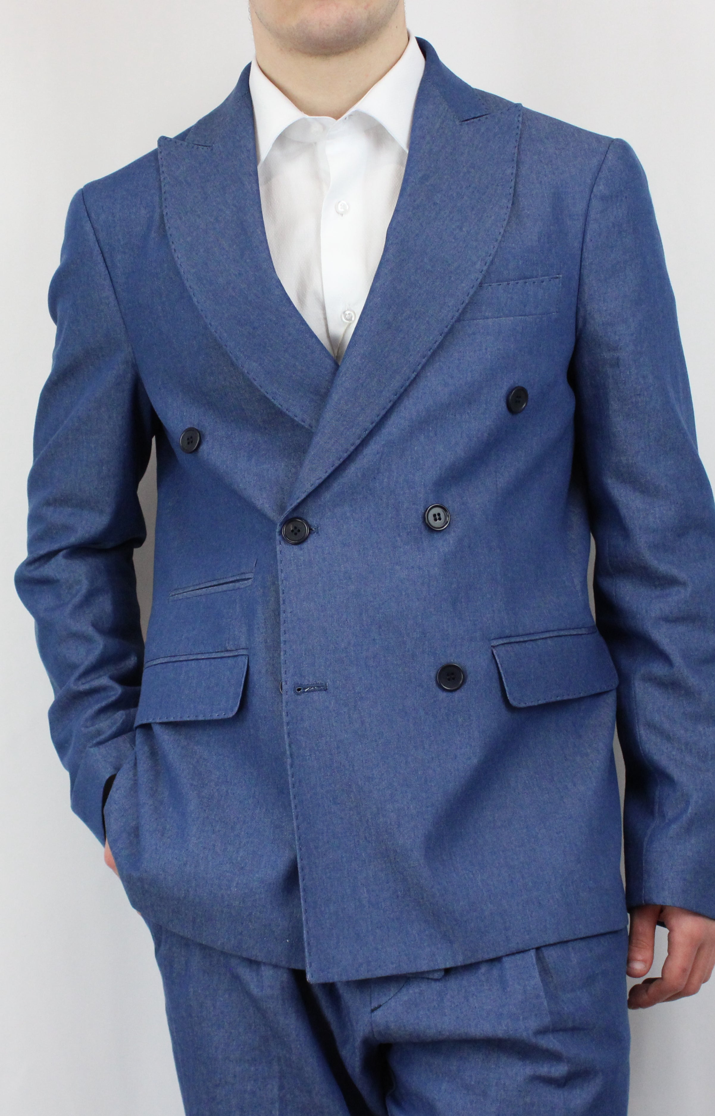 Giacca Doppiopetto Chambray