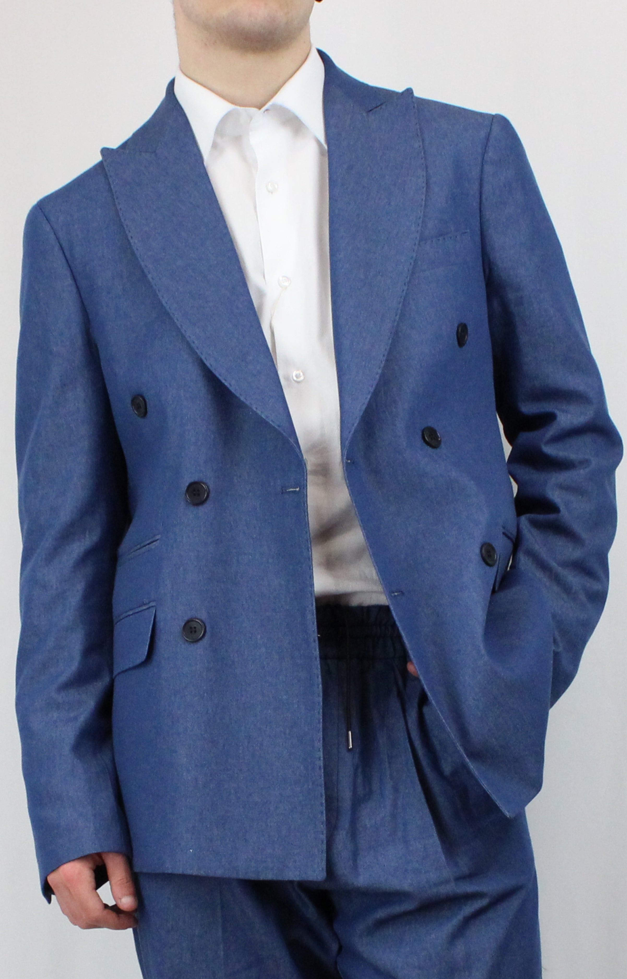 Giacca Doppiopetto Chambray