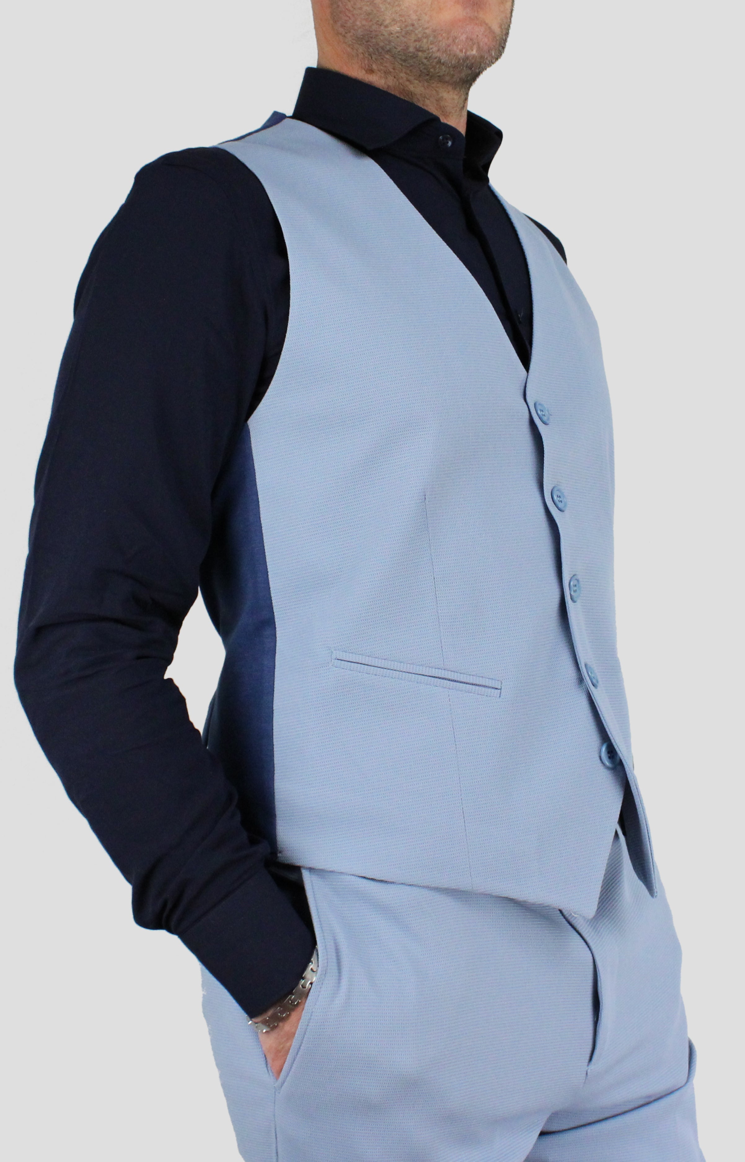Panciotto Jersey Celeste