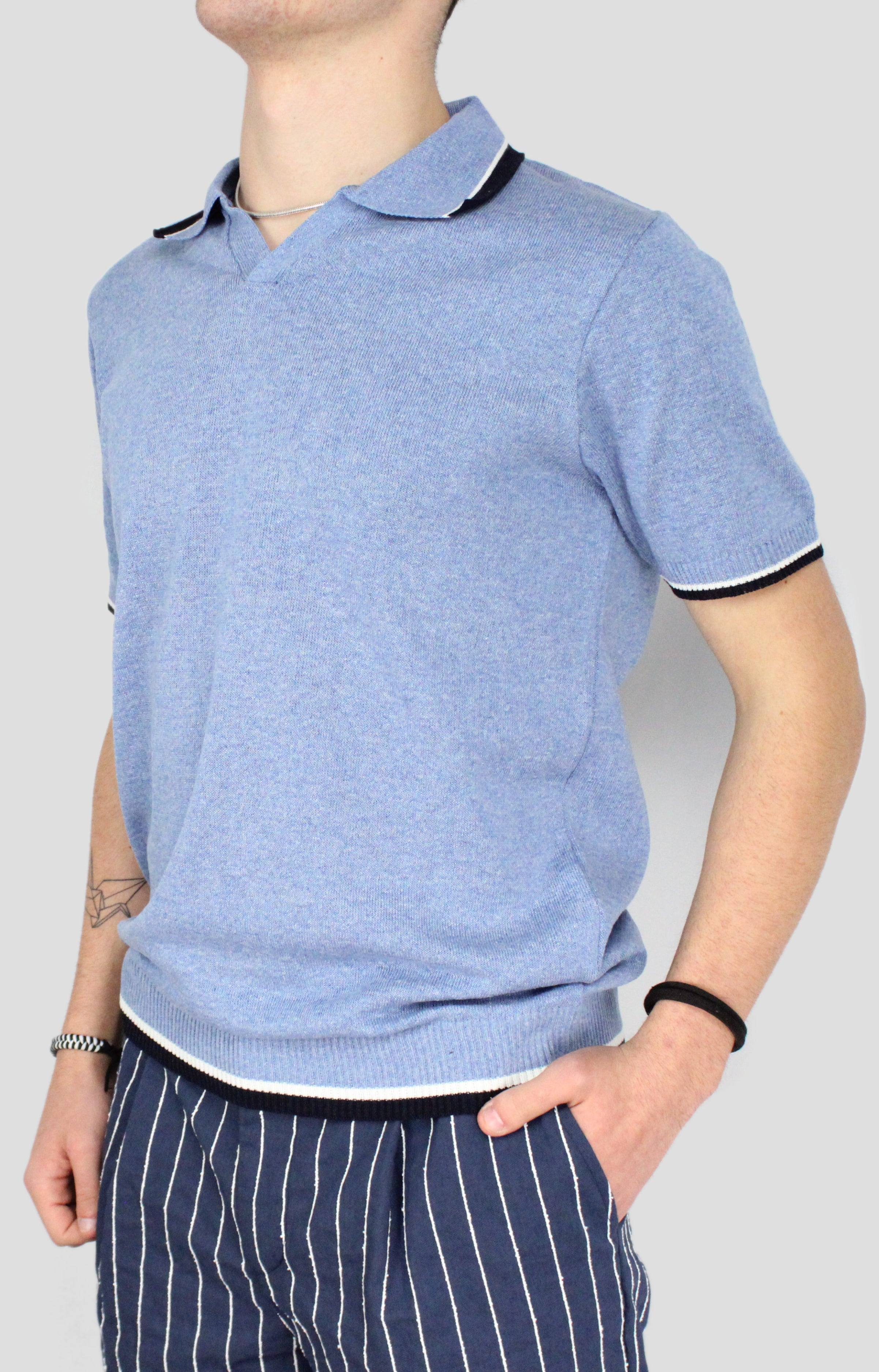 Polo maglia nobutton