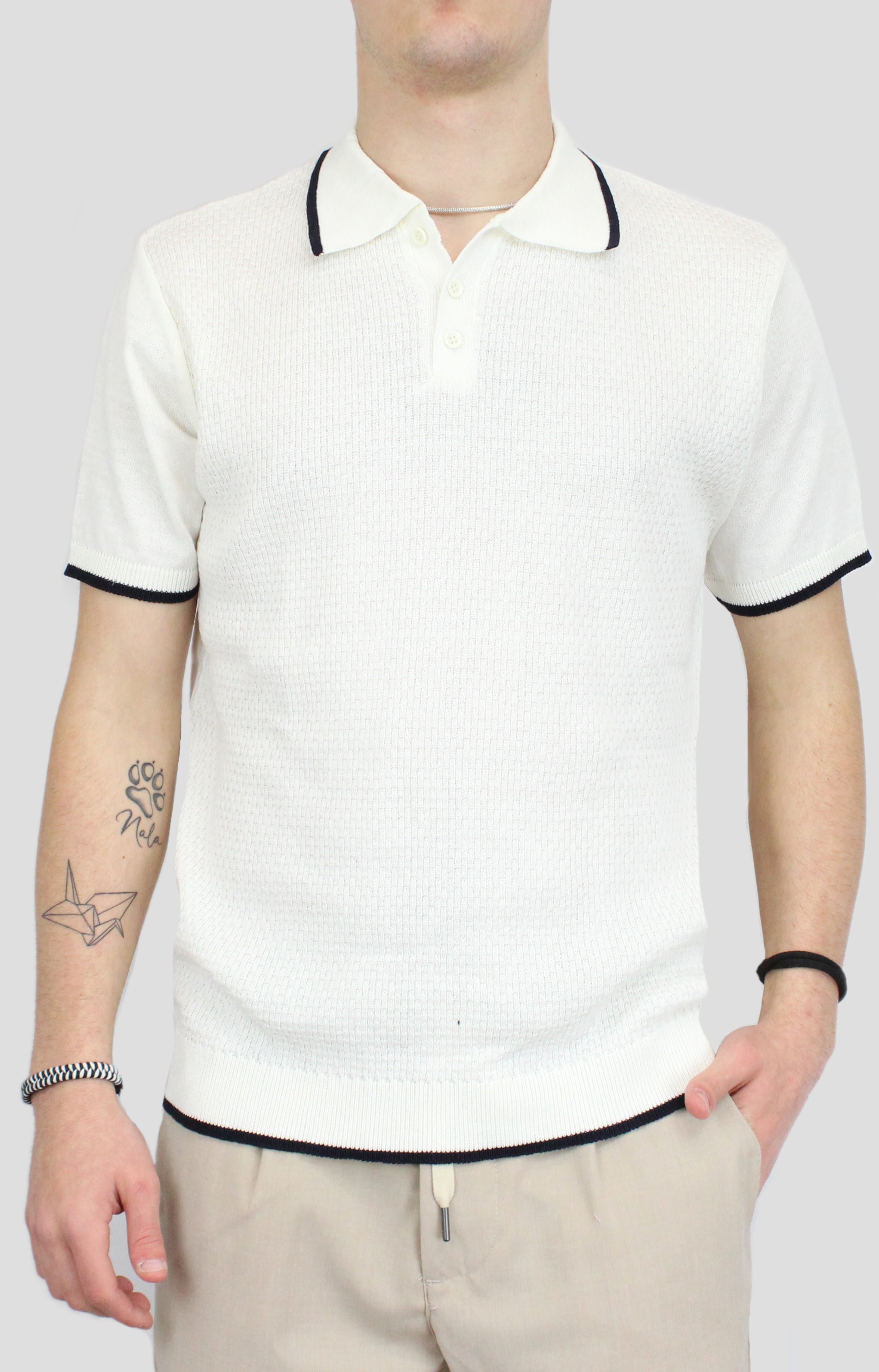Polo maglia operata