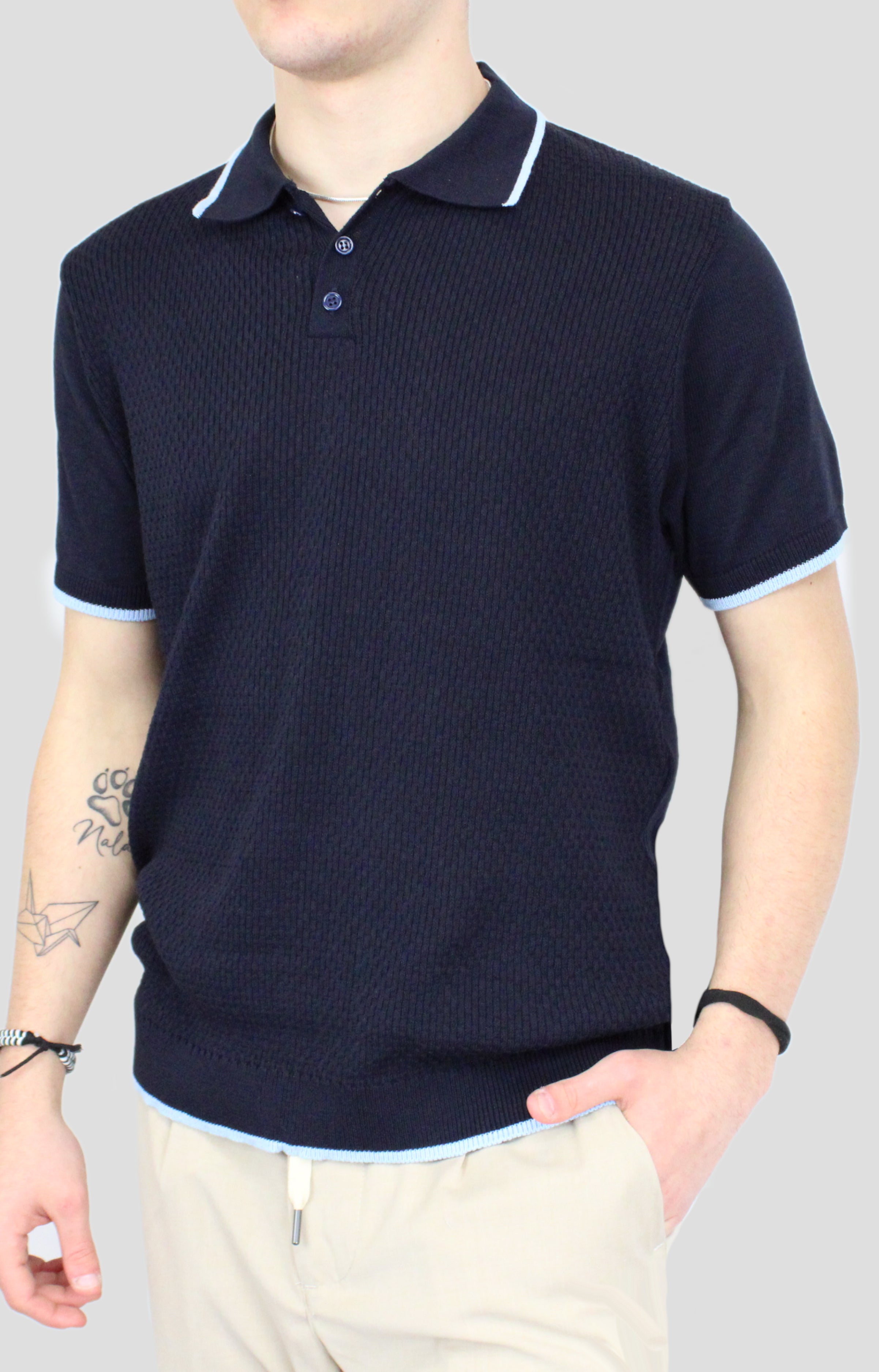 Polo maglia operata