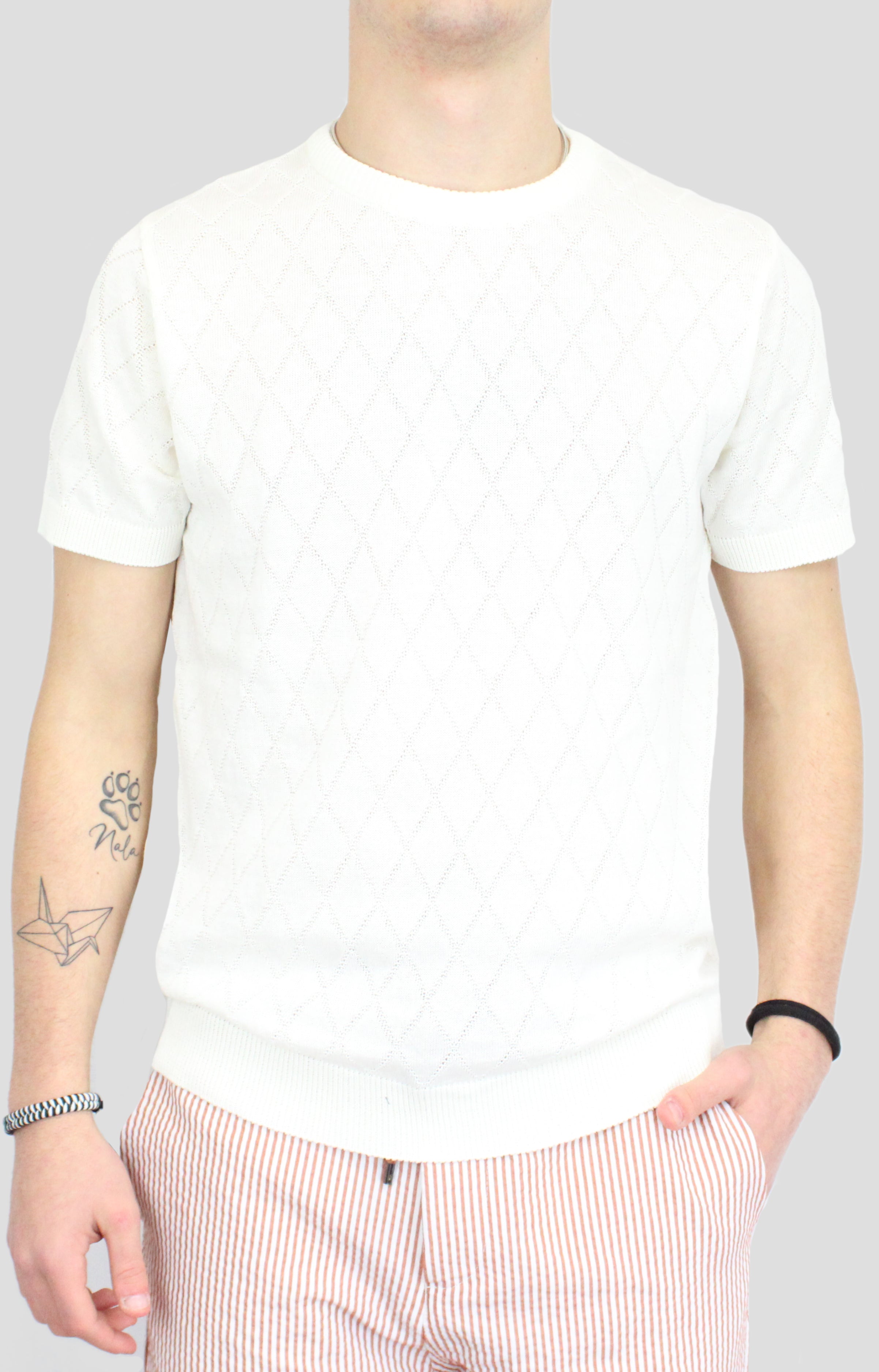 T-shirt filo losanghe