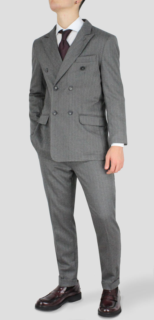 Completo Gessato grigio