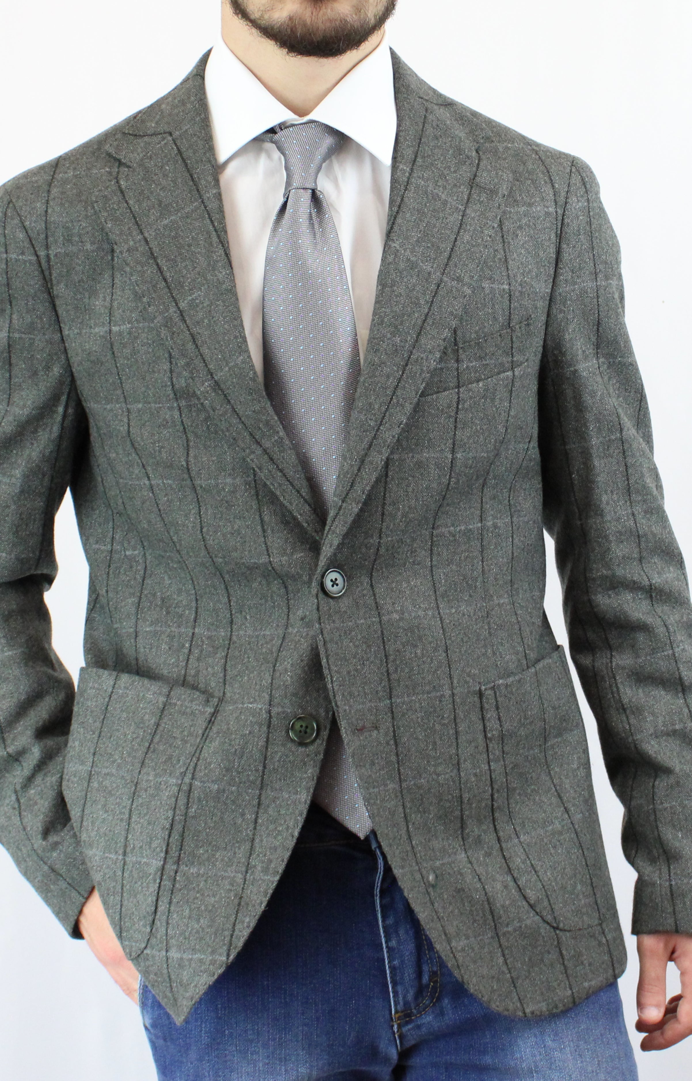 Giacca Windowpane
